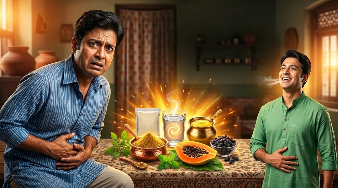 কোষ্ঠকাঠিন্য দূর করার আয়ুর্বেদিক উপায় — ত্রিফলা, ঘি, ইসবগুল ও কুসুম গরম জল
