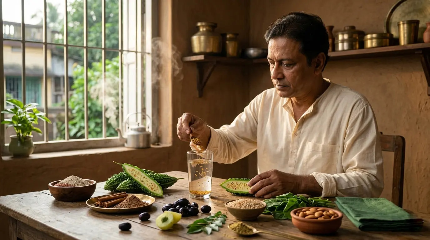 ডায়াবেটিসে বাঙালি খাবার — মেথি, করলা, জাম, মিশ্র শস্য, শাক