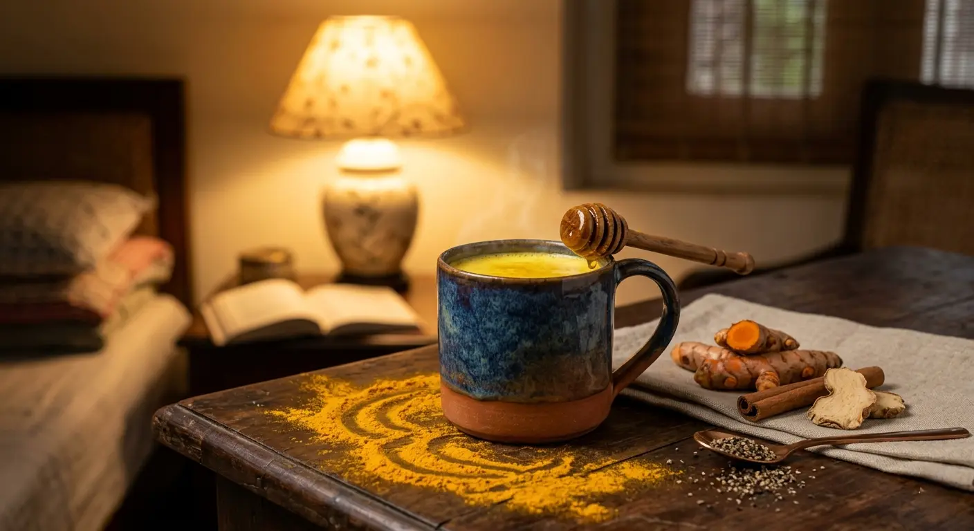 এক কাপ গরম হলুদ দুধ — গোল্ডেন মিল্ক