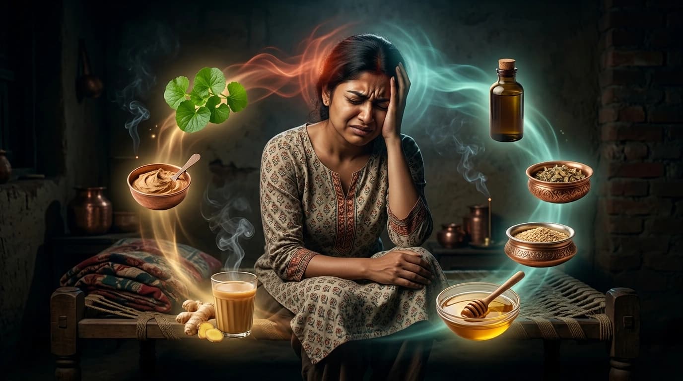 মাথা ব্যথা ও মাইগ্রেনের আয়ুর্বেদিক ঘরোয়া উপায় — ব্রাহ্মী, জটামাংসী ও তেল মালিশ